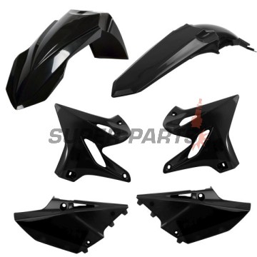 Σετ πλαστικών -POLISPORT- μαύρα, YAMAHA YZ 125/250 2015-2021