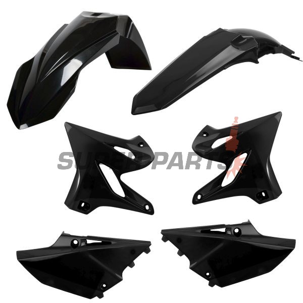 Σετ πλαστικών -POLISPORT- μαύρα, YAMAHA YZ 125/250 2015-2021