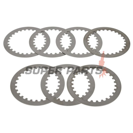 Σετ ατσάλινων δίσκων συμπλέκτη -TRW- MES318-7, Yamaha RD350 YPVS (1973-1989), SR500 (1978-1995), XT600/XTZ660 Tenere (1976-2003), YFM660R Raptor (2001-2005), YFZ350 Banshee (1990-2006)