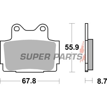 Τακάκια φρένων -BREMBO- 07YA12SP, Yamaha FZ/FZR/FZS/RD/RZ/SRX/TDR/TZR/XJ 125-750cc (1984-2003)