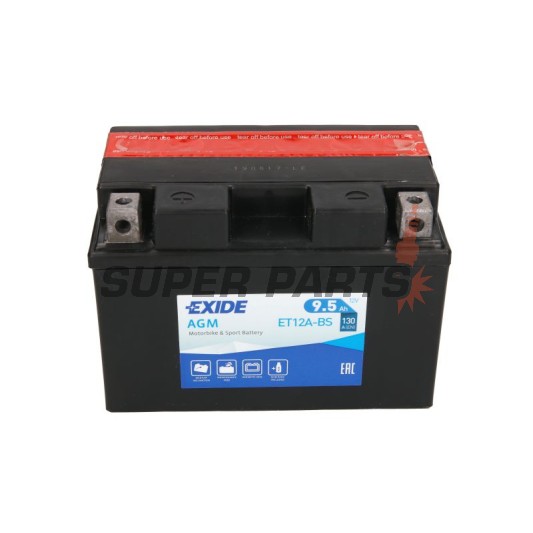 Μπαταρία -EXIDE- YT12A-BS, 9.5Ah 12V