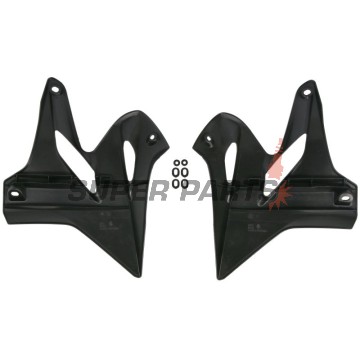 Μπροστινά πλαϊνά πλαστικά -POLISPORT- μαύρα, YAMAHA YZ 125/250 2015-2021