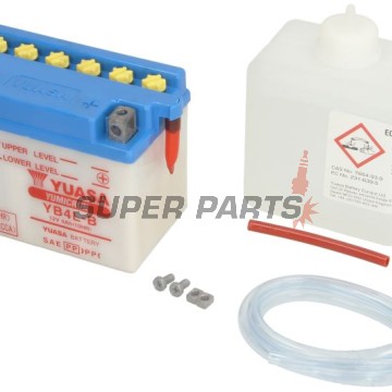 Μπαταρία -YUASA- YB4L-B + ELEKTROLIT, 4Ah 12V