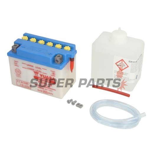 Μπαταρία -YUASA- YB4L-B + ELEKTROLIT, 4Ah 12V