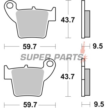 Τακάκια φρένων -BREMBO- 07HO48SD, Honda CR/CRF/XR/XRV/XL, Suzuki DR-Z/RM/RM-Z, Yamaha YZ/WR, Kawasaki KX/KDX/KLX, Gas Gas EC, Beta RR, Aprilia RXV/MXV, TM MX/SM 85