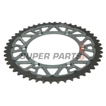 Πίσω γρανάζι -JT- JTX460,48GR, 48 δόντια, γκρι, υβριδικό, Kawasaki KDX 200 1984-1985, 1987-1988, 1990-2006, KDX 220 1998-2005, KDX 250 1991-1994, KX 125 1998-1999, 2003, 2006, KX 250 1982, 1986-1988, 1991, 2004-2017, KX 450 2006-2020