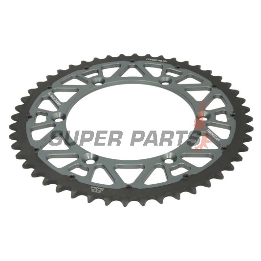 Πίσω γρανάζι -JT- JTX460,48GR, 48 δόντια, γκρι, υβριδικό, Kawasaki KDX 200 1984-1985, 1987-1988, 1990-2006, KDX 220 1998-2005, KDX 250 1991-1994, KX 125 1998-1999, 2003, 2006, KX 250 1982, 1986-1988, 1991, 2004-2017, KX 450 2006-2020
