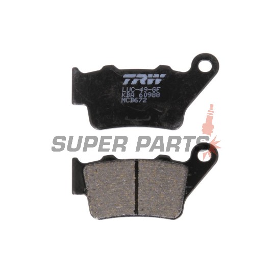 Τακάκια φρένων -TRW- MCB672, Alfer VR 250, Aprilia Pegaso 650, Husaberg FE/FS 450-650, Husqvarna CR/TE/WR 125-610, KTM EXC/LC4/Duke 250-690, Yamaha TT 600, WR 125 (1993-2022)