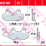 Τακάκια φρένων -TRW- MCB689, Kawasaki KLF/KVF/KX/KLX, Kymco Agility/Grand Dink/Stryker, Suzuki Burgman, Peugeot Satelis, Honda Rebel/NSR, Husqvarna TE 610, Yamaha YZ (1989-2017)