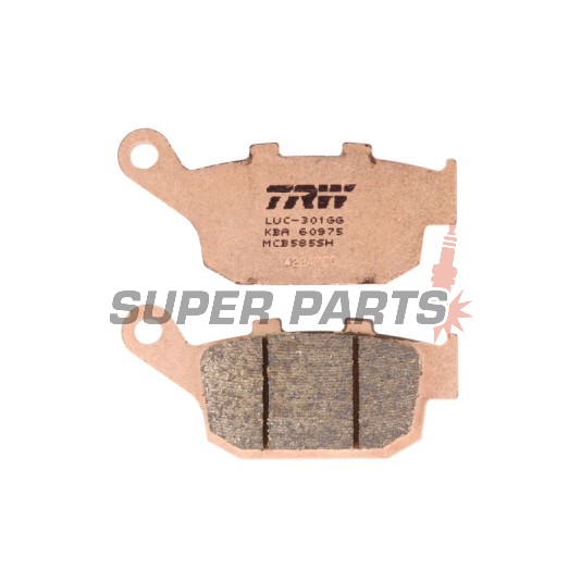 Τακάκια φρένων -TRW- MCB585SH, Buell Blast, M2, S3, X1, XB12R/S/SS, XB9S 1998-2009; Honda CB, CBR, FMX, NC, NSR, NT/NTV, NX, XL/XRV 1986-2015; Triumph Daytona, Street Triple, Tiger 2000-2020; Yamaha XJ6 2009-2012