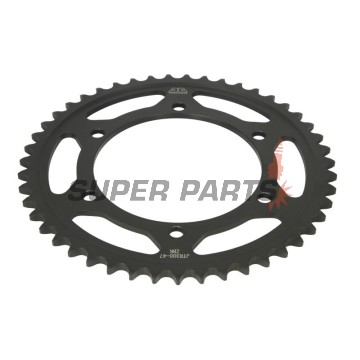 Πίσω γρανάζι -JT- JTR300,47ZBK, 47 δόντια, μαύρο ψευδάργυρος, ατσάλινο, Honda XL 400 1988-1998, XL 600 1987-2000, XL 650 2000-2007, XL 700 2008-2013, XRV 650 1988-1990, Yamaha FZ8 800 2009-2016, TDM 900 2001-2014, TRX 850 1995-2000