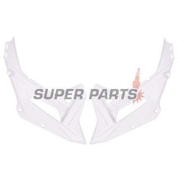 Μπροστινά πλαϊνά πλαστικά -POLISPORT- λευκά, HONDA CRF 450 2022-2023