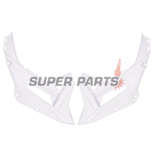 Μπροστινά πλαϊνά πλαστικά -POLISPORT- λευκά, HONDA CRF 450 2022-2023