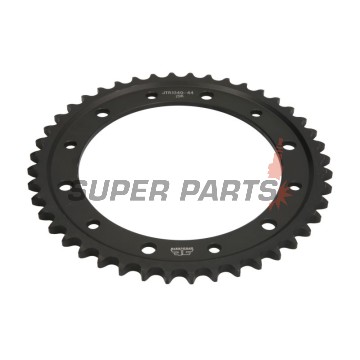Πίσω γρανάζι -JT- JTR1340,44ZBK, 44 δόντια, μαύρο ψευδάργυρος, ατσάλινο, Honda CB 1000 2008-2016, VFR 750 1982, 1990-1993, 1998, VFR 800 1998-2015