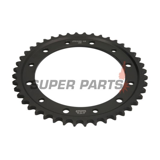 Πίσω γρανάζι -JT- JTR1340,44ZBK, 44 δόντια, μαύρο ψευδάργυρος, ατσάλινο, Honda CB 1000 2008-2016, VFR 750 1982, 1990-1993, 1998, VFR 800 1998-2015