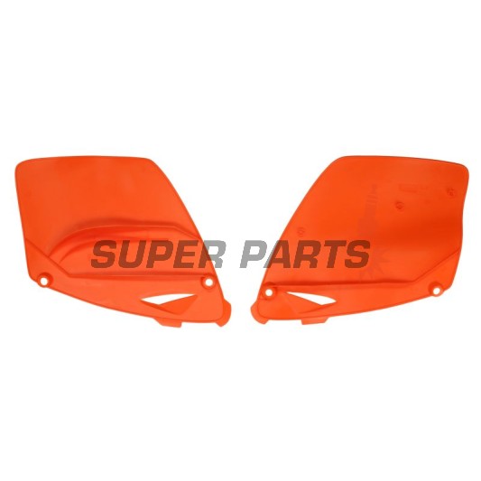Πίσω πλαϊνά πλαστικά -POLISPORT- πορτοκαλί, KTM EXC, SX 125-300 2001-2003