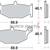 Τακάκια φρένων -TRW- MCB783SH, Suzuki DL V-Strom 1000, GSR 600, GSX Hayabusa 1300R, B-King 1300BK/BKA, GSX-R 600/750/1000 - 2006-2020