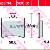 Τακάκια φρένων -TRW- MCB710, Aprilia Atlantic 125-500, Leonardo 250-300, RS 125, SR 50, Scarabeo 50-500, Sportcity 125-300, Benelli Velvet 125-250, Beta Eikon 50-150, Malaguti F18 125, Madison 125-500, Password 250, Phantom Max 125-200, Spider Max 500, MB