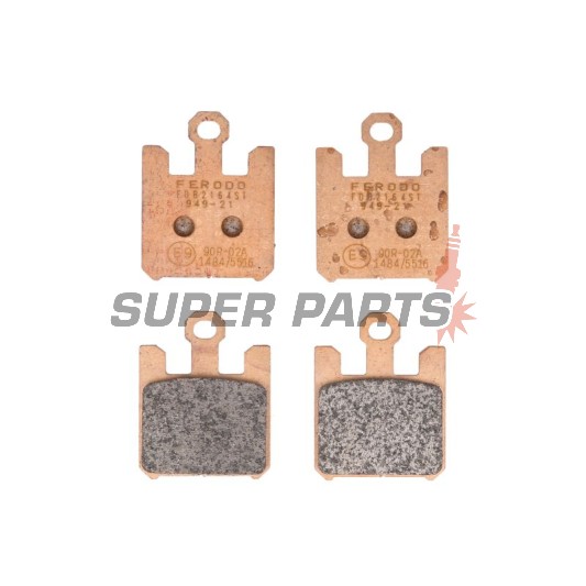 Τακάκια φρένων -FERODO- FDB2164ST, Kawasaki VN1600 Mean Streak/ZX-6R 636/ZX-6RR/ZX-10R/ZX-12R Ninja + Suzuki GSX-R1000 (2003-2007)