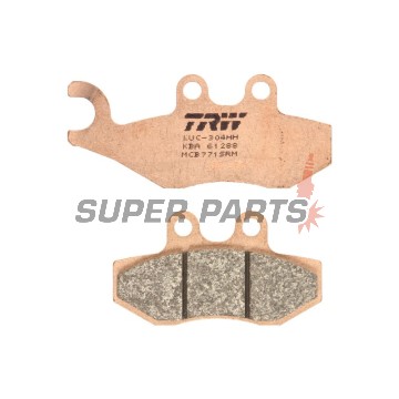Τακάκια φρένων -TRW- MCB771SRM, sintered, Piaggio Beverly 125-350 (2006-2017), MP3 125-500 (2006-2016), X10 125-500 (2012-2015), X7 125-300 (2007-2014), X8 400 (2006-2008), X9 125-250 (2005-2008)