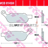 Τακάκια φρένων -TRW- MCB814SH, Harley Davidson FLSTF Fat Boy, FLSTN Softail Deluxe, FXCW Softail Rocker, FXCWC Softail Rocker C, FXDC Dyna Super Glide Custom, FXDF Fat Bob, FXDL Dyna Low Rider, FXDWG Dyna Wide Glide, FXST Softail Standard, FXSTC Softail C