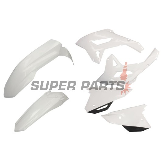 Σετ πλαστικών -POLISPORT- λευκά, HONDA CRF 450 2022-2023