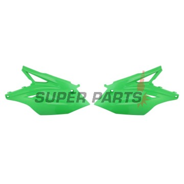 Πίσω πλαϊνά πλαστικά -POLISPORT- πράσινα, KAWASAKI KX 250 2017-2020