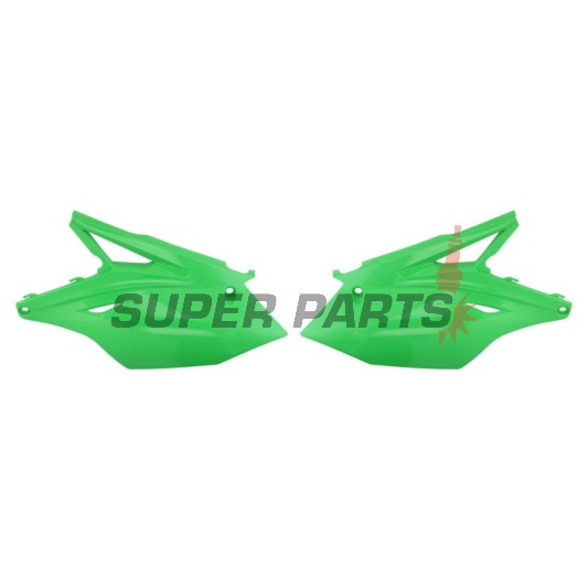 Πίσω πλαϊνά πλαστικά -POLISPORT- πράσινα, KAWASAKI KX 250 2017-2020