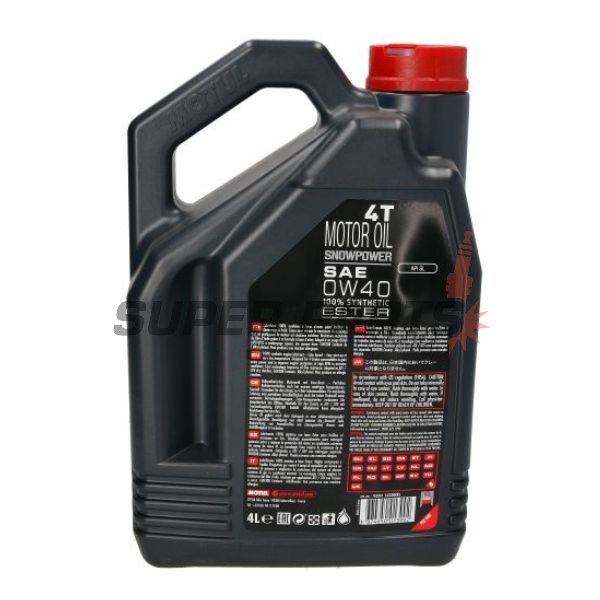 Λάδι κινητήρα -MOTUL- SNOWPOWER, 0W40, πλήρως συνθετικό + εστέρας, 4L