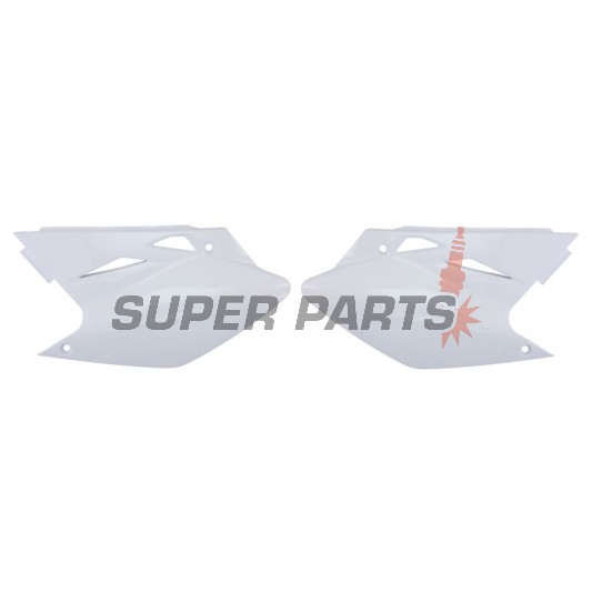 Πίσω πλαϊνά πλαστικά -POLISPORT- λευκά, KAWASAKI KX 450 2005-2008