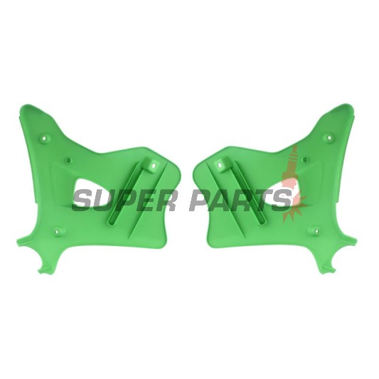 Μπροστινά πλαϊνά πλαστικά -POLISPORT- πράσινα, KAWASAKI KX 125/250 1996-1998