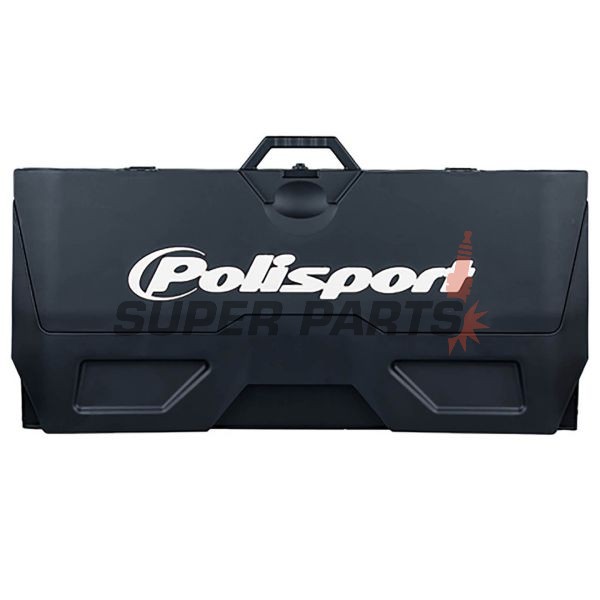 Χαλάκι μοτοσυκλέτας -POLISPORT- μαύρο, λαστιχένιο, διπλωμένο