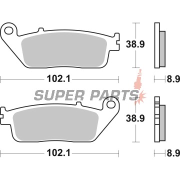 Τακάκια φρένων -BREMBO- 07075XS, Honda FJS 400/600 Silver Wing 2003-2015