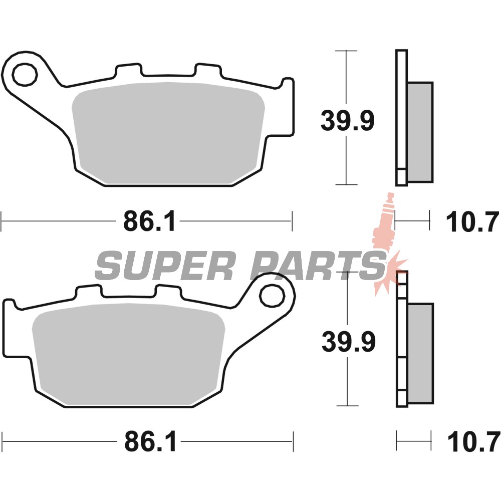 Τακάκια φρένων -BREMBO- 07HO27SP, Buell 1200cc, Honda 400‑750cc, Triumph 600‑955cc (1988‑2018)