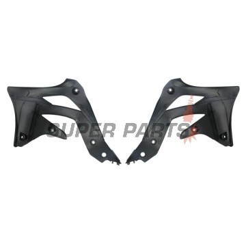 Μπροστινά πλαϊνά πλαστικά -POLISPORT- μαύρα, KAWASAKI KX 450 2012-2015