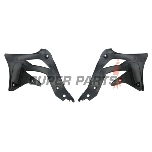 Μπροστινά πλαϊνά πλαστικά -POLISPORT- μαύρα, KAWASAKI KX 450 2012-2015