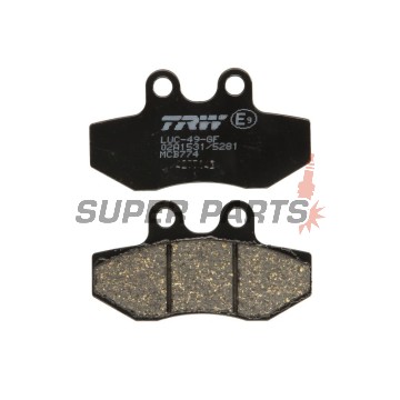 Τακάκια φρένων -TRW- MCB774, Gilera Runner 125FX/180FXR/180VXR/200VXR (1999-2005), MBK XC 125 Flamex(2005), Peugeot Elyseo 125 (2003), Piaggio Beverly 125/125GT (2002-2005), Yamaha Cygnusx125 (2004-2009)