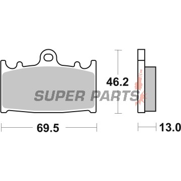 Τακάκια φρένων -BREMBO- 07SU30SP, Suzuki VL Intruder 1500cc (2002-2016)