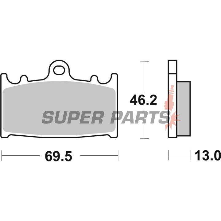 Τακάκια φρένων -BREMBO- 07SU30SP, Suzuki VL Intruder 1500cc (2002-2016)