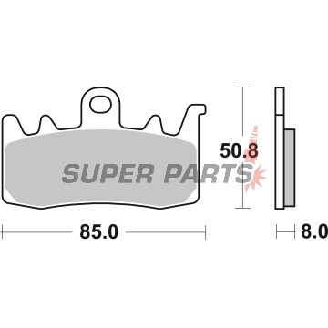 Τακάκια φρένων -BREMBO- 07BB38SR, BMW G310/Ducati Hypermotard 939, Hyperstrada 939, Multistrada 1200 Enduro, Panigale 959, Scrambler 803, XDiavel 1262/Triumph Tiger Explorer 1215
