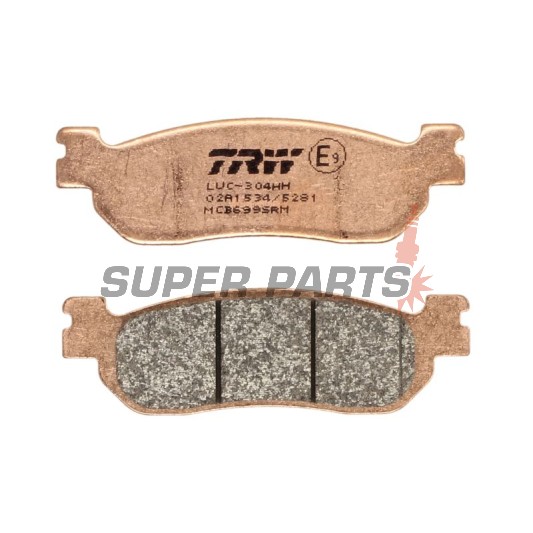 Τακάκια φρένων -TRW- MCB699SRM, sintered, Yamaha VP X-City 250, YP Majesty 250, X-Max 125/250/400 ABS & Sport (1998-2017)