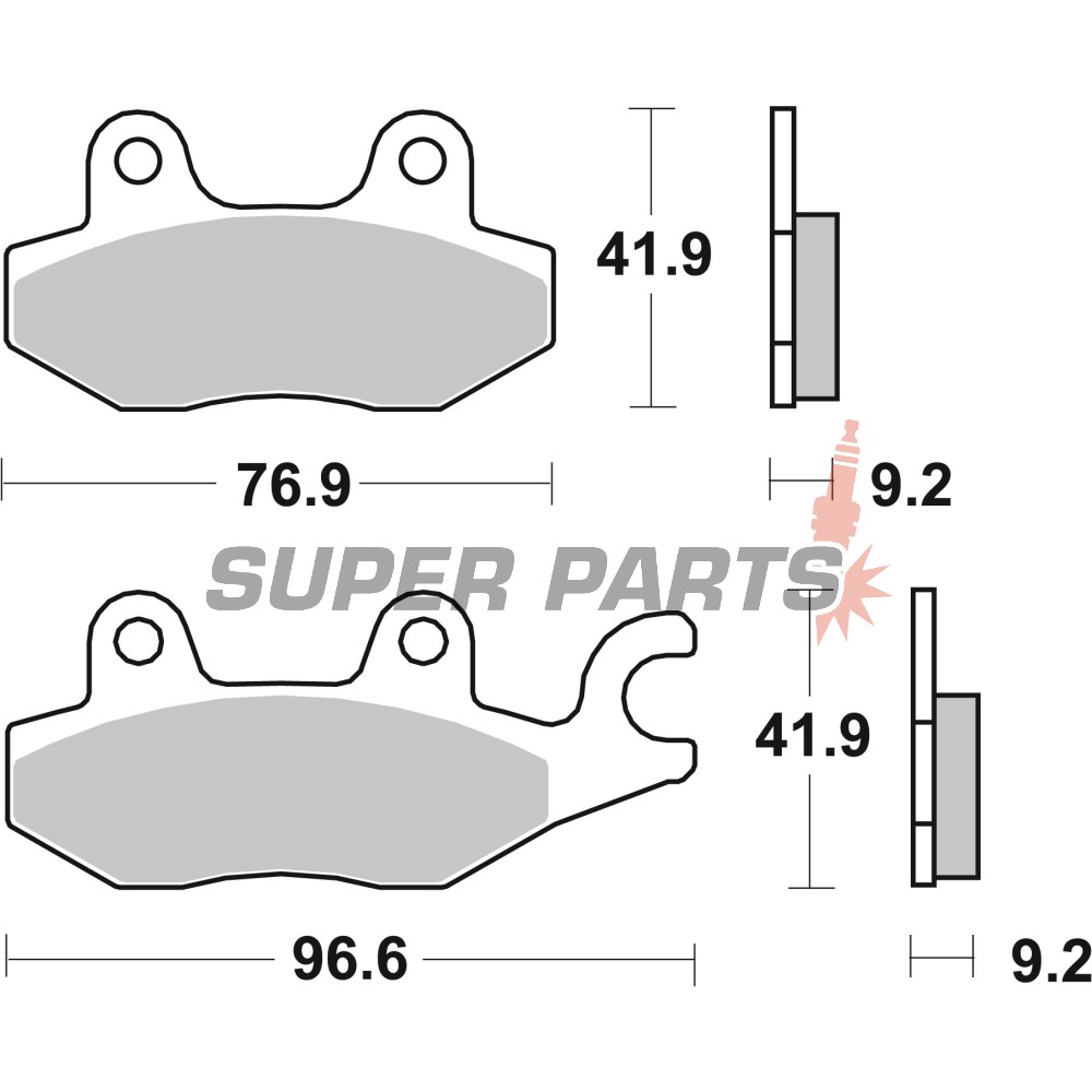 Τακάκια φρένων -BREMBO- 07HO4008, Kymco Hipster 125 (2001-2004)