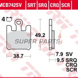 Τακάκια φρένων -TRW- MCB742CRQ, Kawasaki VN1600 Mean Streak/ZX-6R 636/ZX-6RR/ZX-10R/ZX-12R Ninja + Suzuki GSX-R1000 (2003-2007)