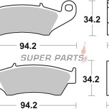 Τακάκια φρένων -BREMBO- 07KA1705, Aprilia MXV/RXV/Beta RR/Gas Gas EC/Honda CR/CRF/XR/XRV/Kawasaki KX/KLX/KDX/Suzuki DR/DR-Z/RM/RM-Z/Yamaha WR/YZ (1990-2011)