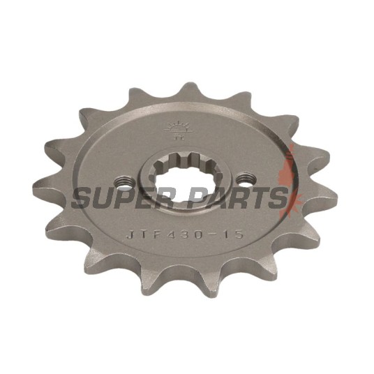 Μπροστινό γρανάζι -JT- JTF430,15, 15 δόντια, Kawasaki KX 250 2004-2005, Suzuki GS 300 1982-1985, GSX 250 1982-1983, GT 250 1979-1985, RM-Z 250 2004-2006