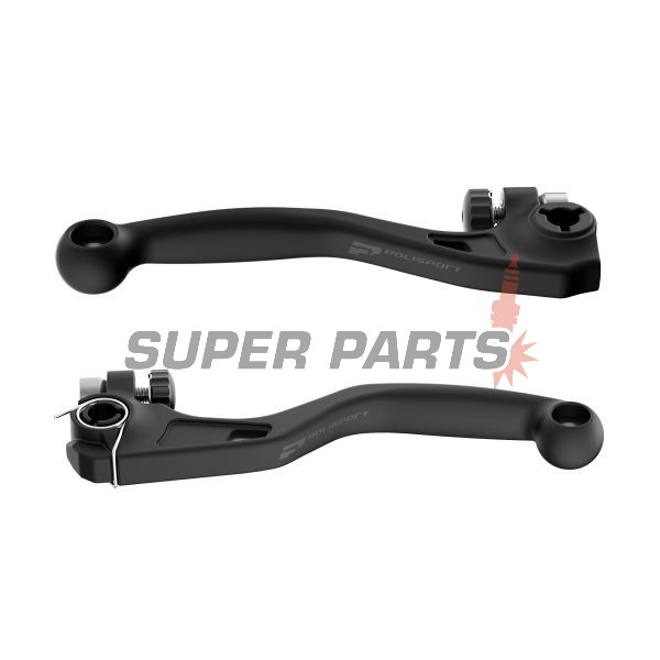 Σετ μανετών -POLISPORT- μαύρα, non-breakable, HONDA CRF 450 2021-2024