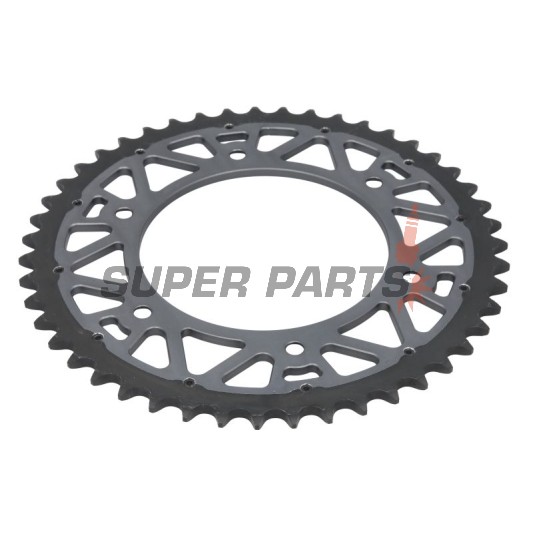 Πίσω γρανάζι -JT- JTX210,47GR, 47 δόντια, γκρι, υβριδικό, Betamotor RR 125 2018-2021, RR 250 2013-2021, RR 400 2013-2016, RR 450 2013-2014, Honda CR 125 1983-2007, CR 250 1984-2008, CR 500 1984-2001, CRF 150 2003-2018, CRF 230 2003-2017