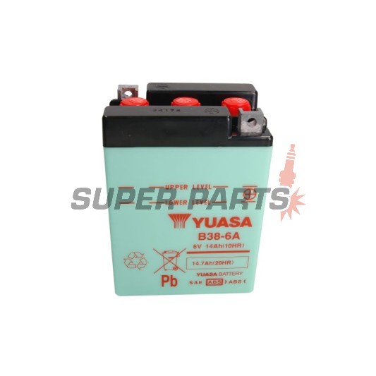 Μπαταρία -YUASA- B38-6A, 14Ah 6V
