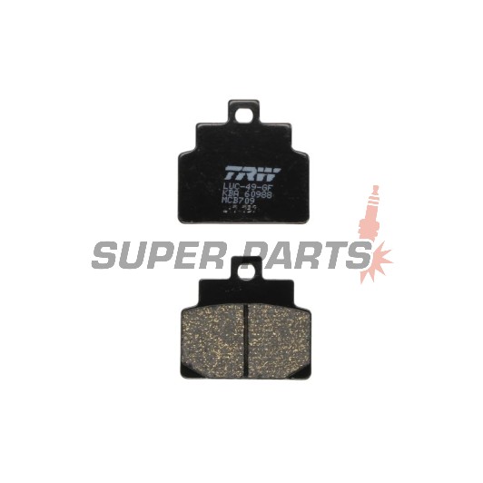 Τακάκια φρένων -TRW- MCB709, Aprilia Compay/Habana/Mojito 125 2000-2010; Aprilia Leonardo/SR 125-150 1999-2005; Aprilia Scarabeo 50-100 2000-2009