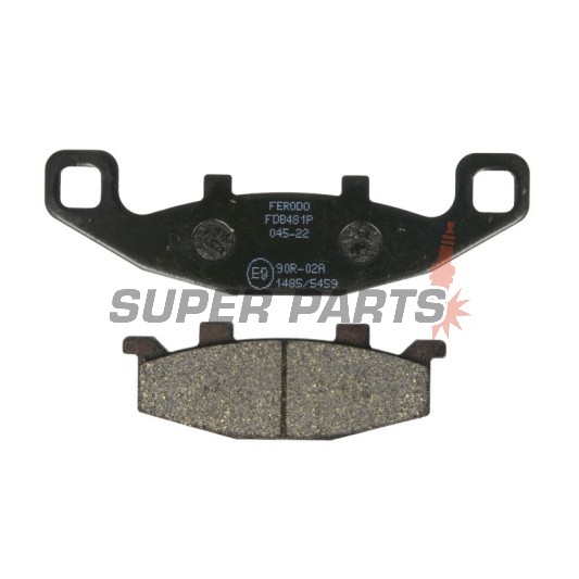 Τακάκια φρένων -FERODO- FDB481P, Kawasaki ER/GPX/GPZ/Tengai/KLE/Eliminator/Zephyr/ZRX/ZX/ZZR, Suzuki DR/GS/Bandit/GSX/VX 400-1200 1988-2008